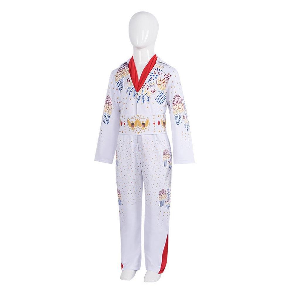 Elvis Presley Rock Singer Cosplay Costume for Halloween and Stage Performances Adult and Children - Pajamasbuy