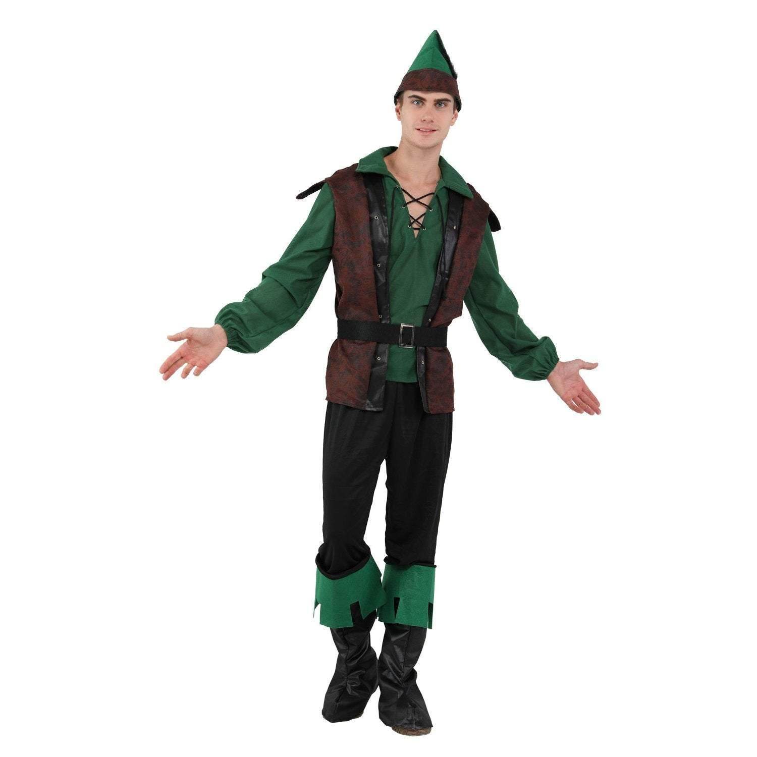 Forest Prince Costumes for Men Halloween Adult Hunter Cosplay Set Green Outfit - Ecosfun
