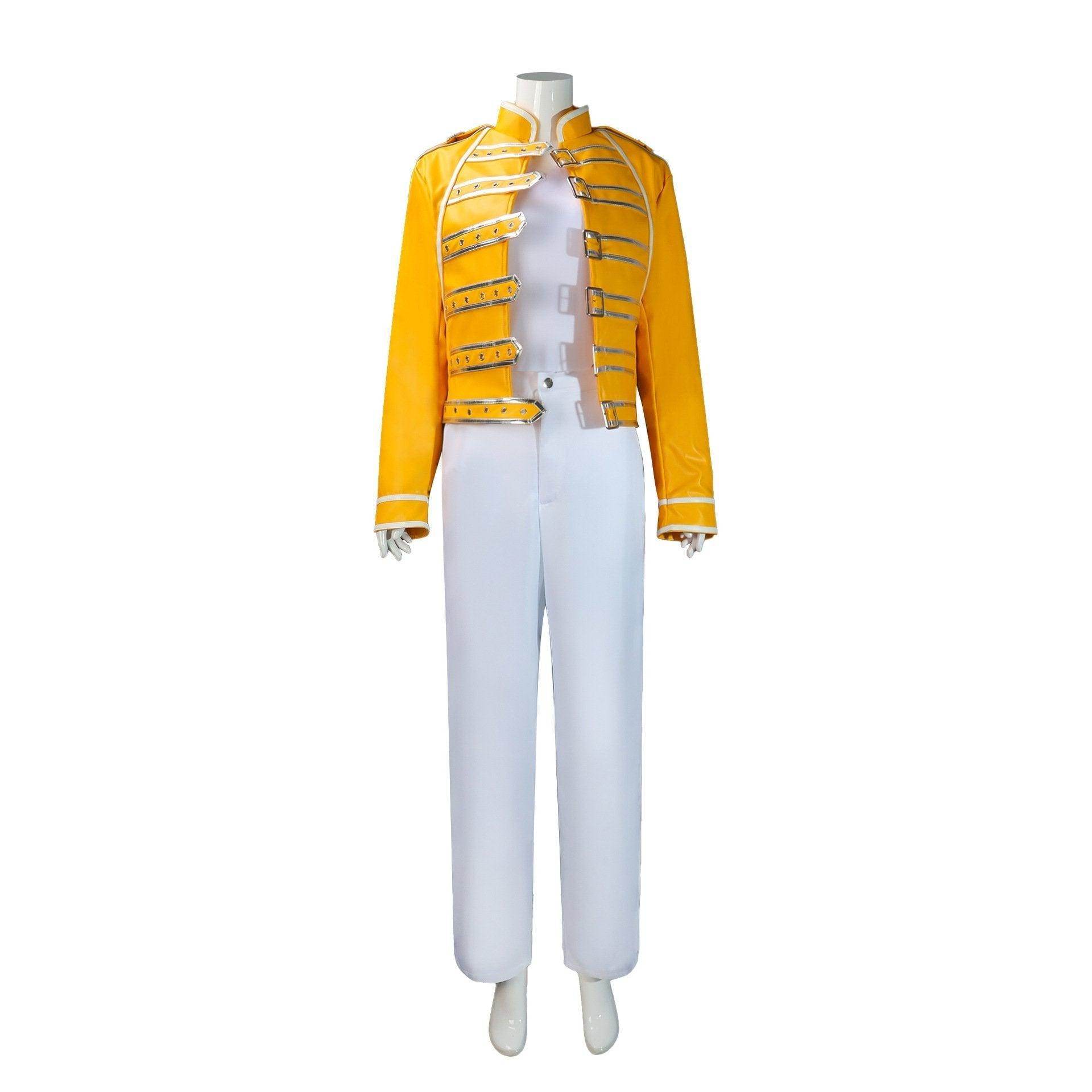 Freddie Mercury Cosplay Costume Queen's Lead Singer Outfit for Adults - Ecosfun