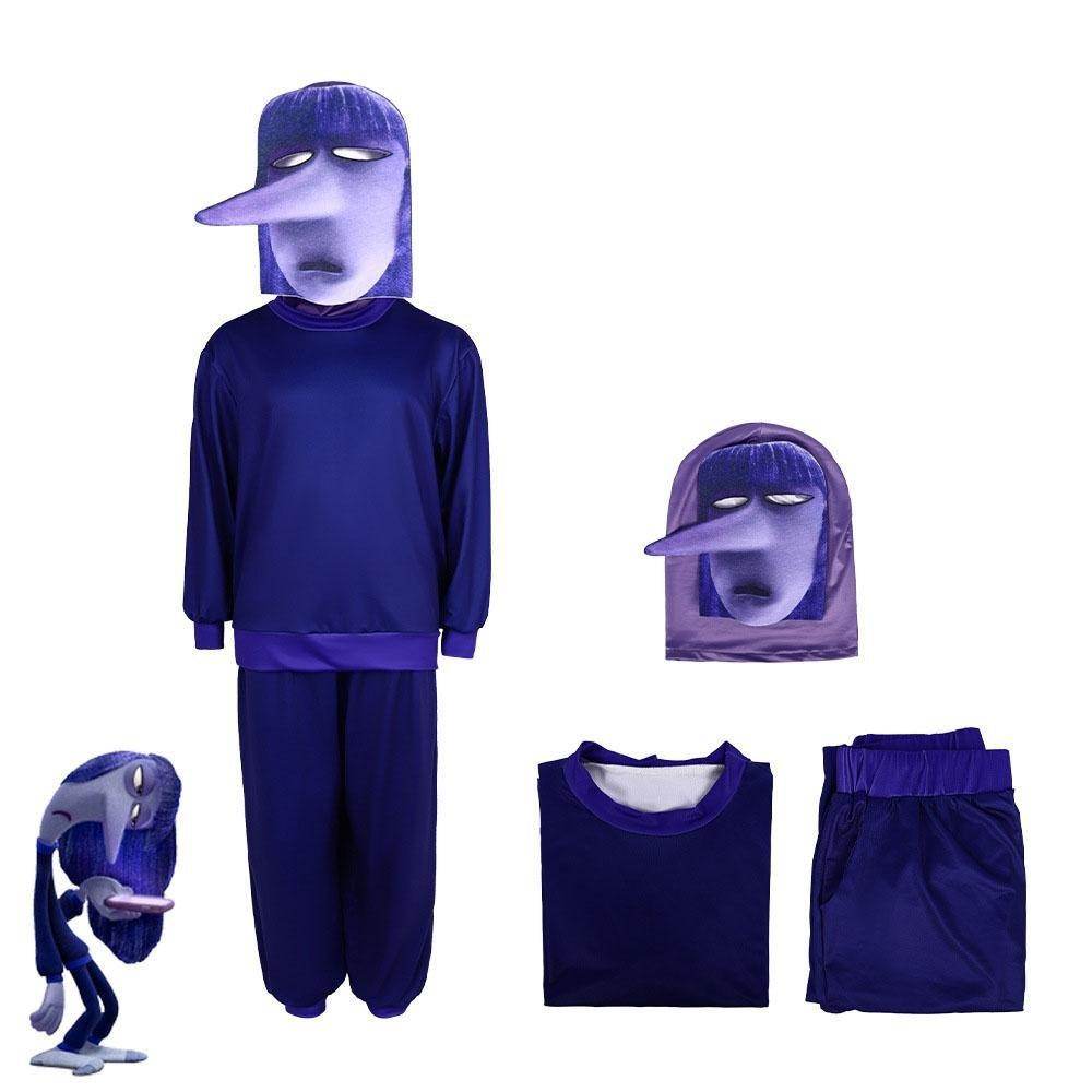 Inside Out 2 Ennui Costume Halloween Emotions Boredom Outfit Shirt Pant Suit For Kids Adult - Ecosfun