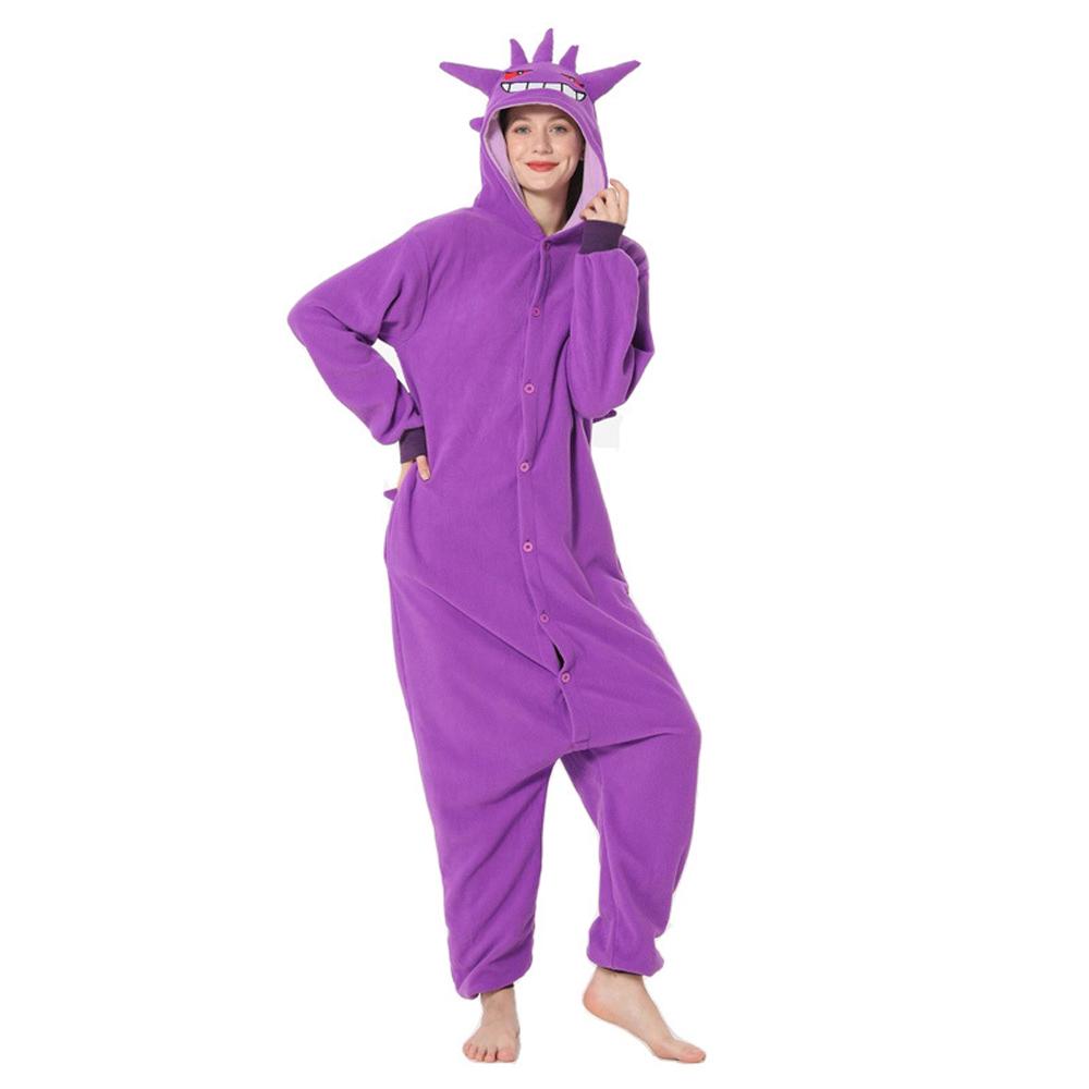 Gengar Kigurumi Onesies Anime Pokemon Pajamas Pyjamas Halloween Costume