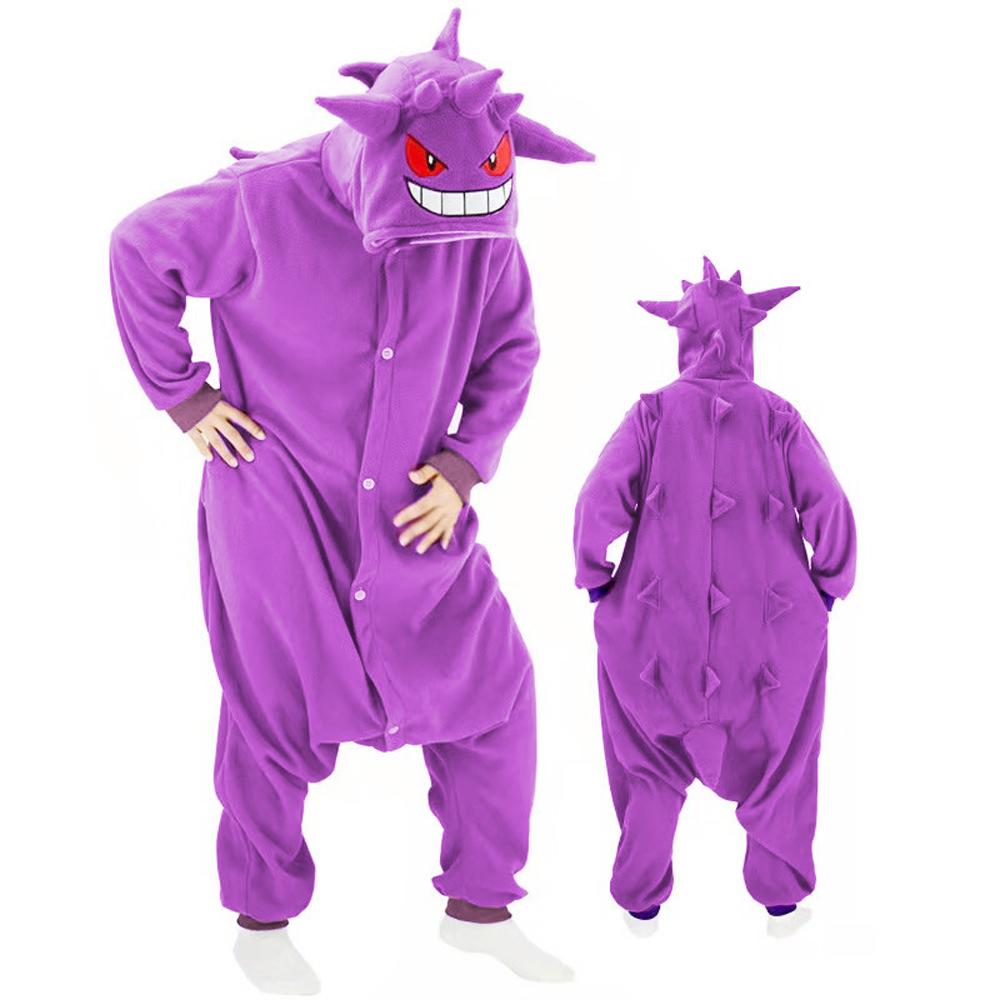Gengar Kigurumi Onesies Anime Pokemon Pajamas Pyjamas Halloween Costume