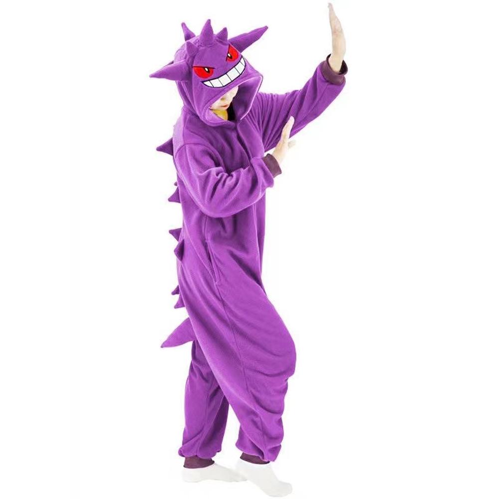 Gengar Kigurumi Onesies Anime Pokemon Pajamas Pyjamas Halloween Costume