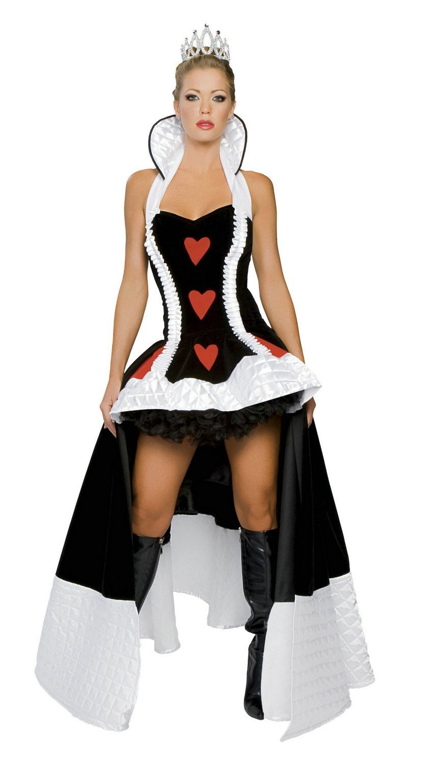 Poker Queen of Hearts Fancy Dress Cosplay Costume Queen Dress Cosplay Costume