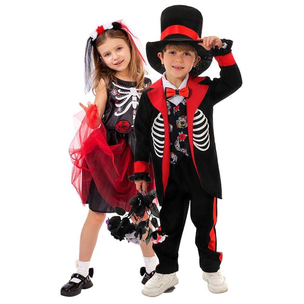 Kids' Day of the Dead Cosplay Costume Doomsday Revenant Halloween Party Outfit - Ecosfun