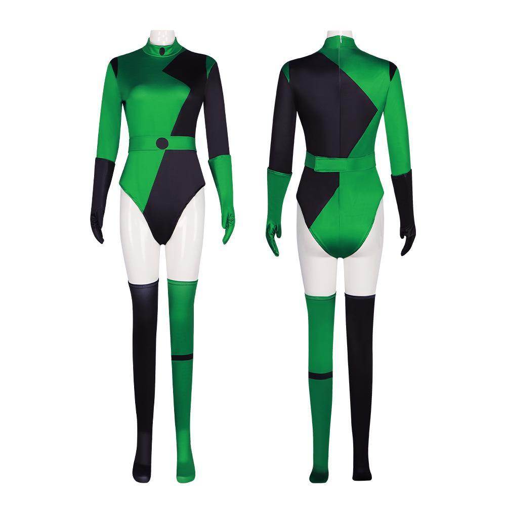 Kim Possible shego Costume Bodysuit Jumpsuit Swimsuit - Ecosfun