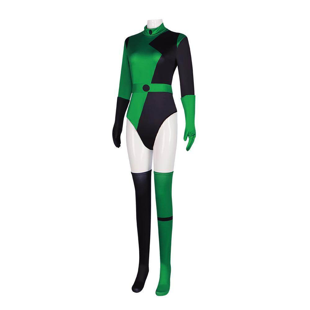 Kim Possible shego Costume Bodysuit Jumpsuit Swimsuit - Ecosfun