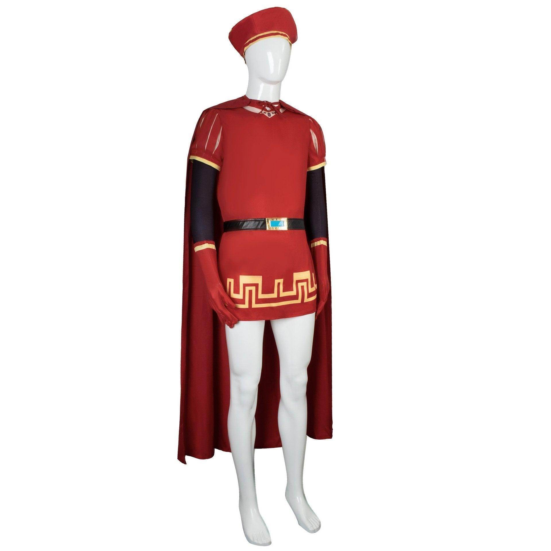 Lord Farquaad Halloween Cosplay Costume Shrek Red Robe Cape - Ecosfun