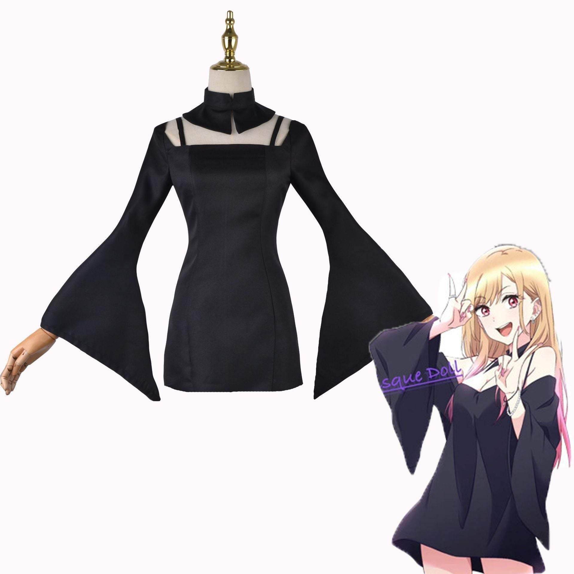 My Dress-Up Darling Marin Kitagawa Dress Cosplay Costume Halloween Black Outfits Dresses For Women - Ecosfun