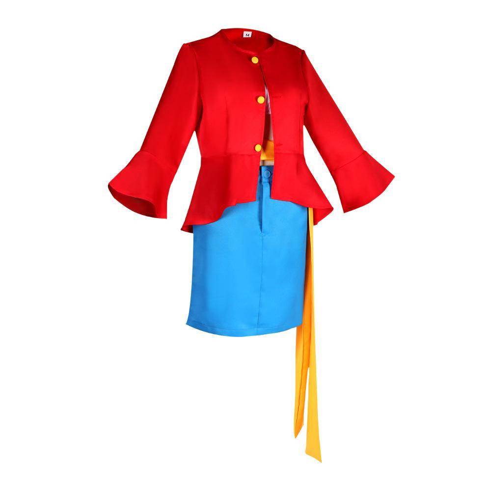 One Piece Wano Country Anime Monkey D. Luffy Costume Party Carnival Cosplay Full Set - Ecosfun