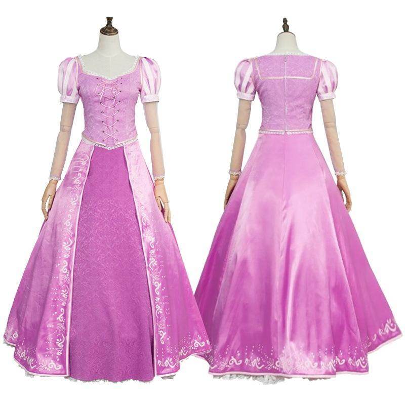 Rapunzel Halloween Costume Tangled Princess Cosplay Dress for Women - Ecosfun