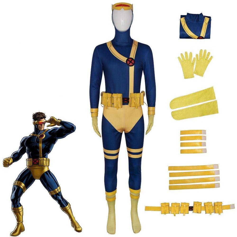 Scott Summers X-Men Cosplay Costumes Carnival Party Outfits Full Set For Adult - Ecosfun