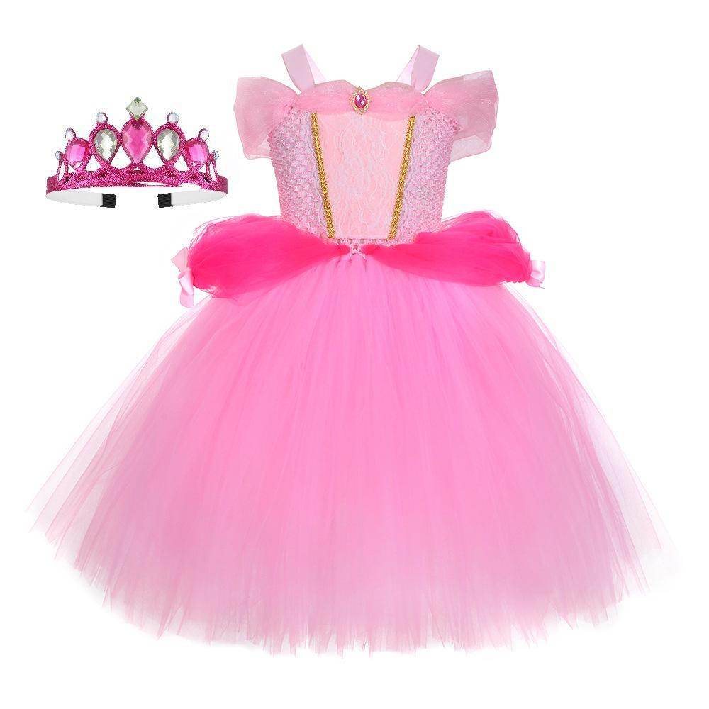 Snow White Princess Costume Kids Girls Cosplay Party Tutu Cake Dress Halloween Outfit - Ecosfun