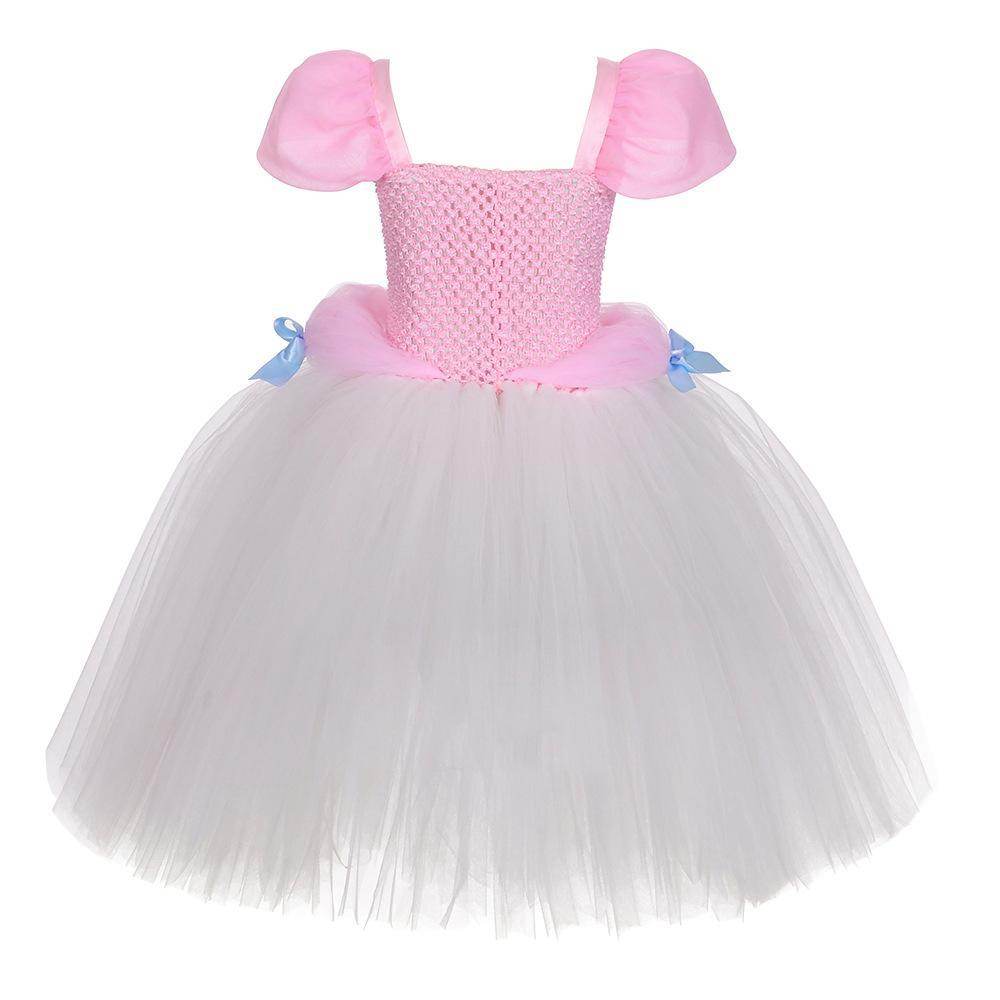 Snow White Princess Costume Kids Girls Cosplay Party Tutu Cake Dress Halloween Outfit - Ecosfun