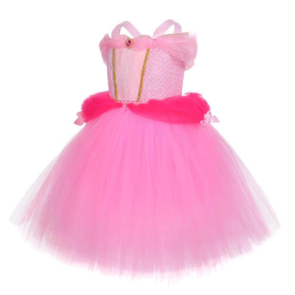 Snow White Princess Costume Kids Girls Cosplay Party Tutu Cake Dress Halloween Outfit - Ecosfun
