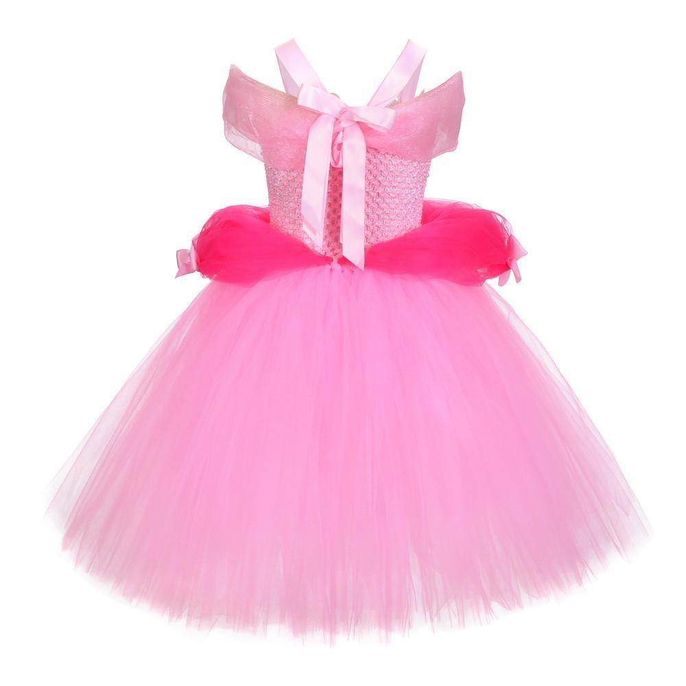 Snow White Princess Costume Kids Girls Cosplay Party Tutu Cake Dress Halloween Outfit - Ecosfun