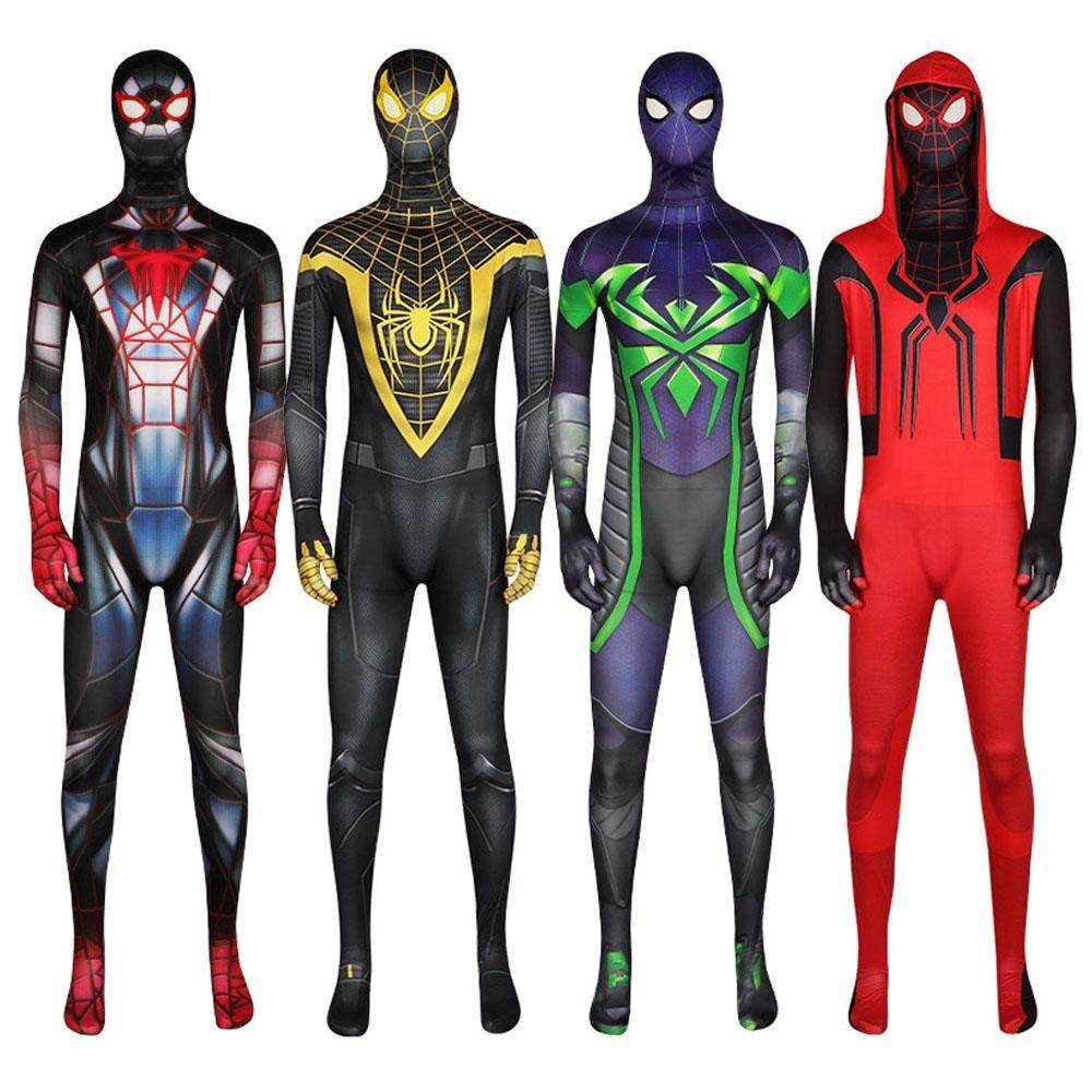 Spider-Man 2099 PS5 Comics Miles Morales Jumpsuit Halloween Cosplay Costume Bodysuit - Ecosfun