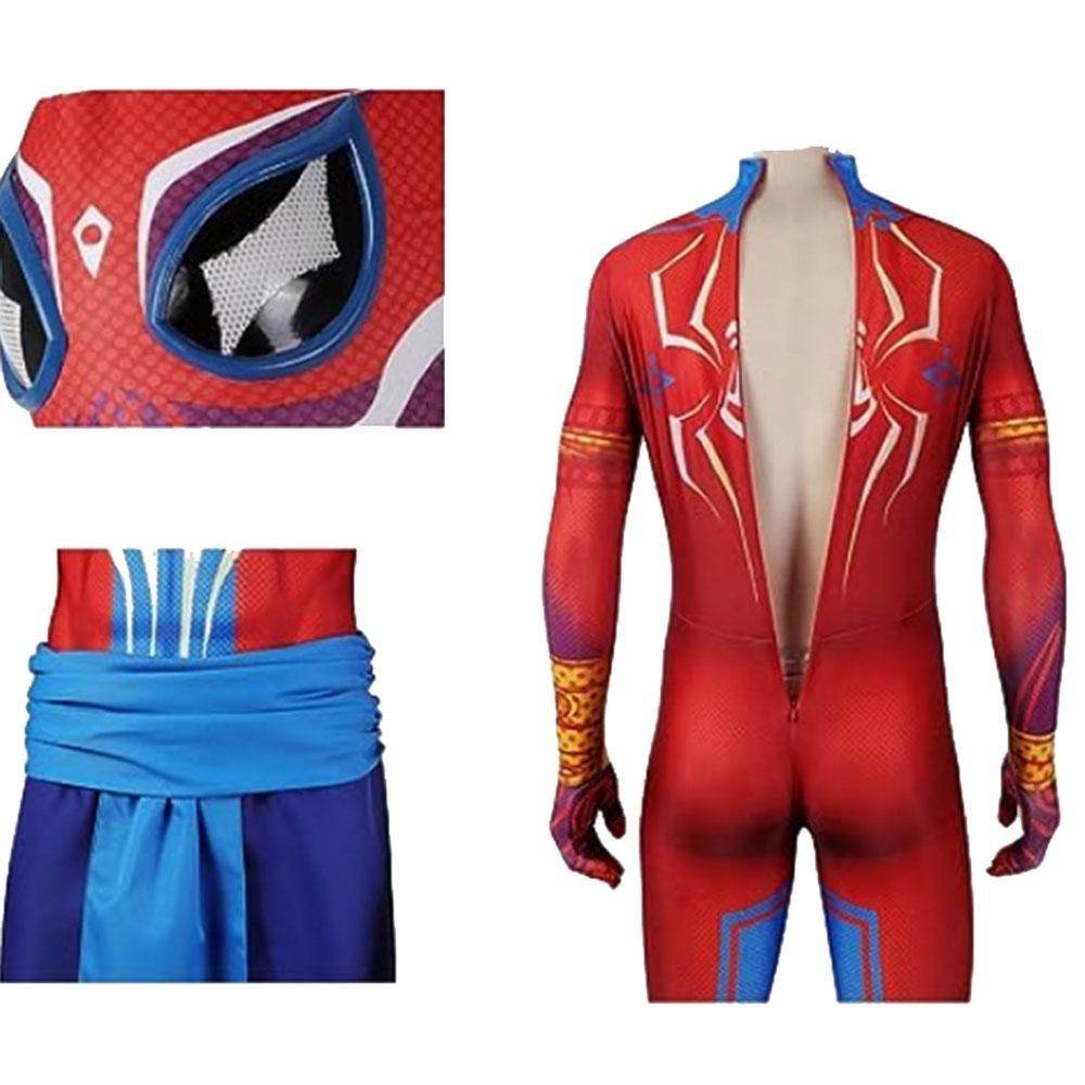 Spider-Man: Across The Spider-Verse India Pavitr Prabhakar Jumpsuit Cosplay Costume - Ecosfun