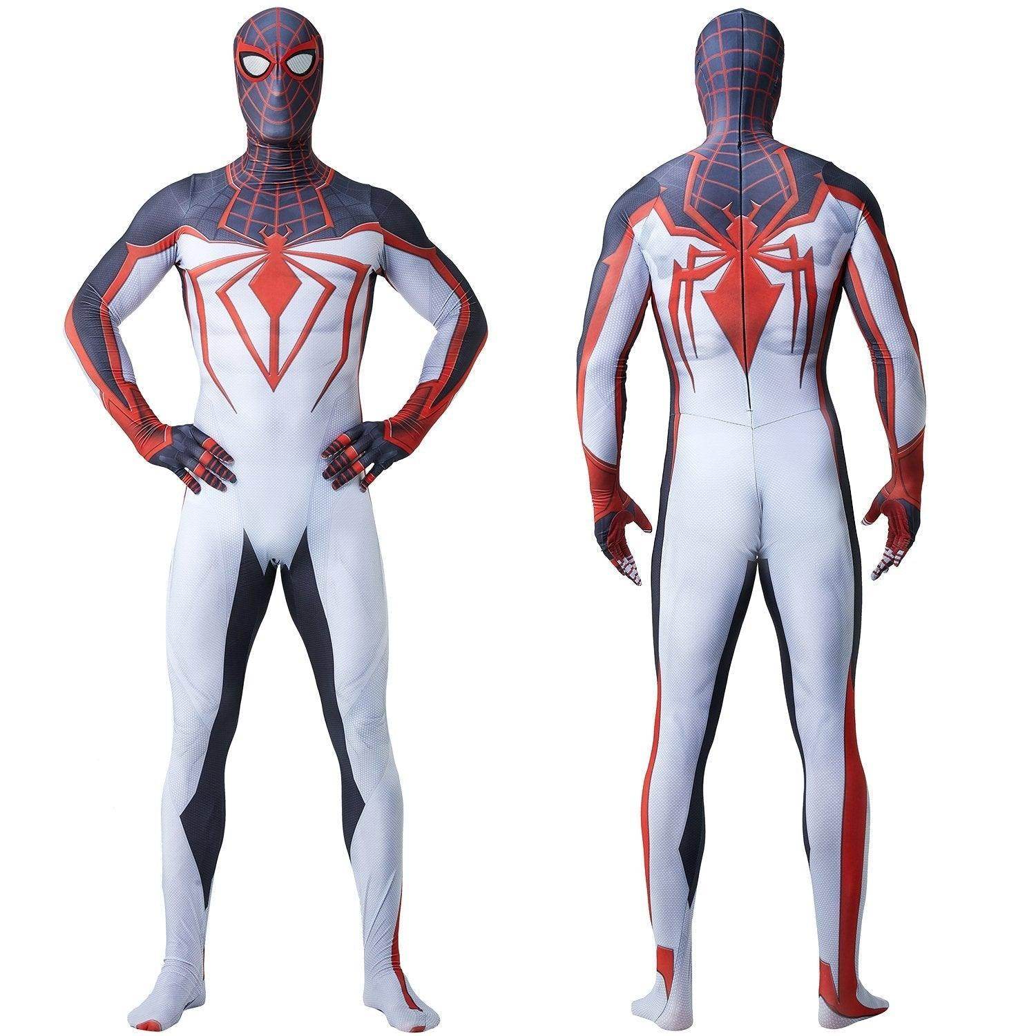Spider-Man PS5 Game Miles Morales Tight Jumpsuit Costume for Adults and Kids - Ecosfun