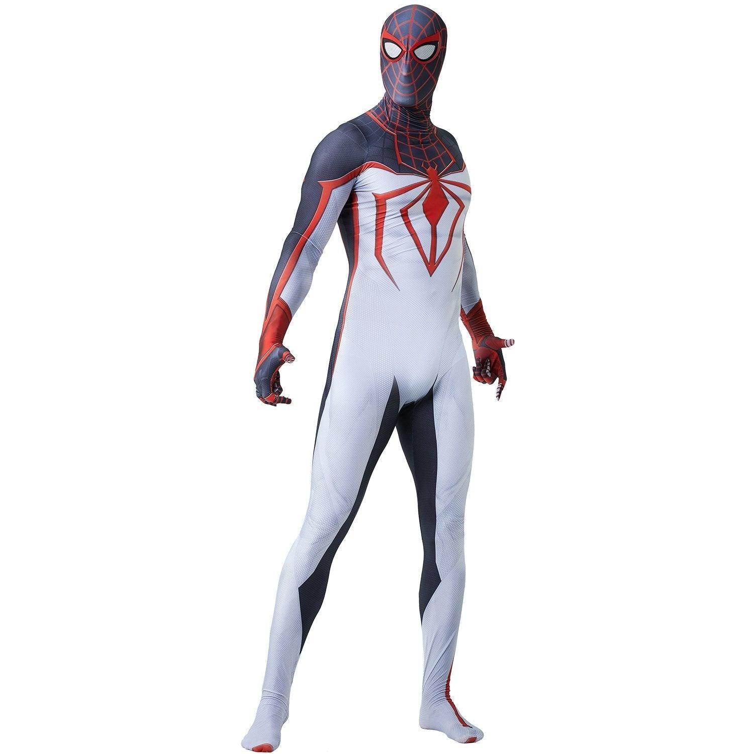 Spider-Man PS5 Game Miles Morales Tight Jumpsuit Costume for Adults and Kids - Ecosfun