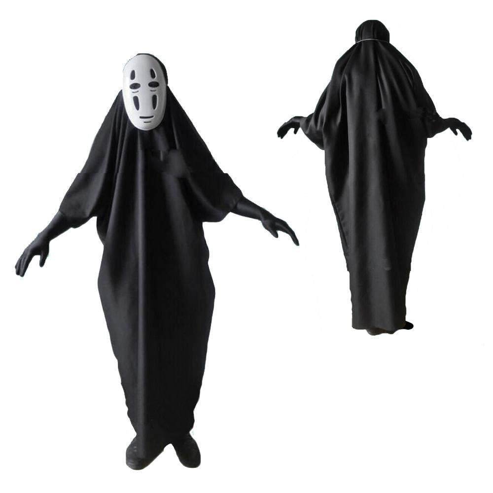 Spirited Away No Face Man Costumes Cosplay Set With Mask And Gloves - Ecosfun
