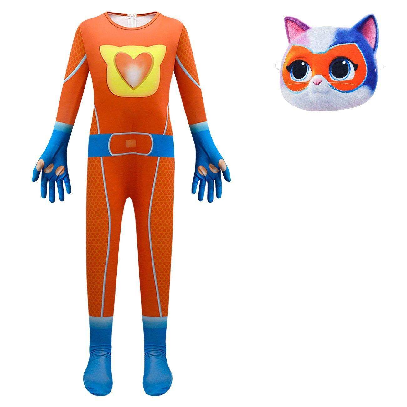 Super Cute Kitties Jumpsuits Cosplay costume With Mask For Kids - Ecosfun