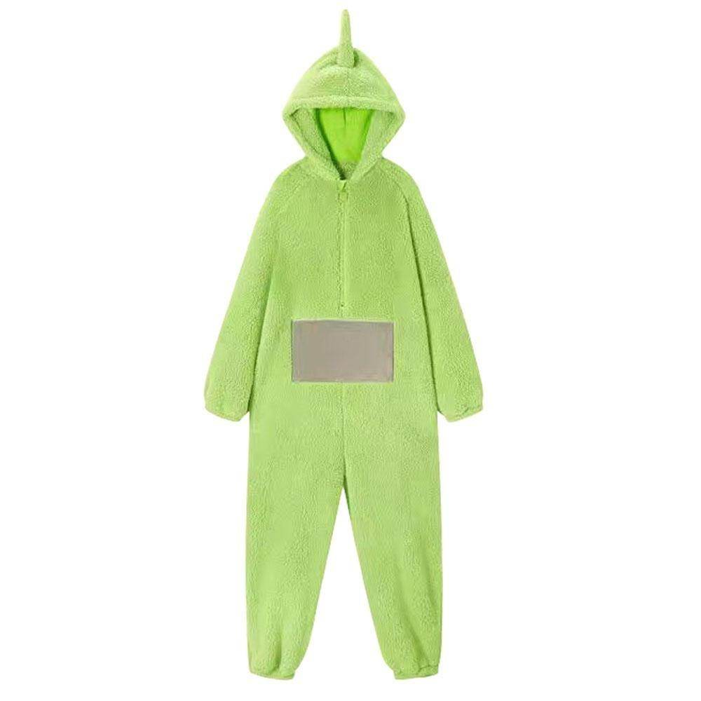 Teletubbies Tinky Winky Dipsy Po Laa-Laa Coral Fleece Onesies Pajamas for Adults Kids - Ecosfun
