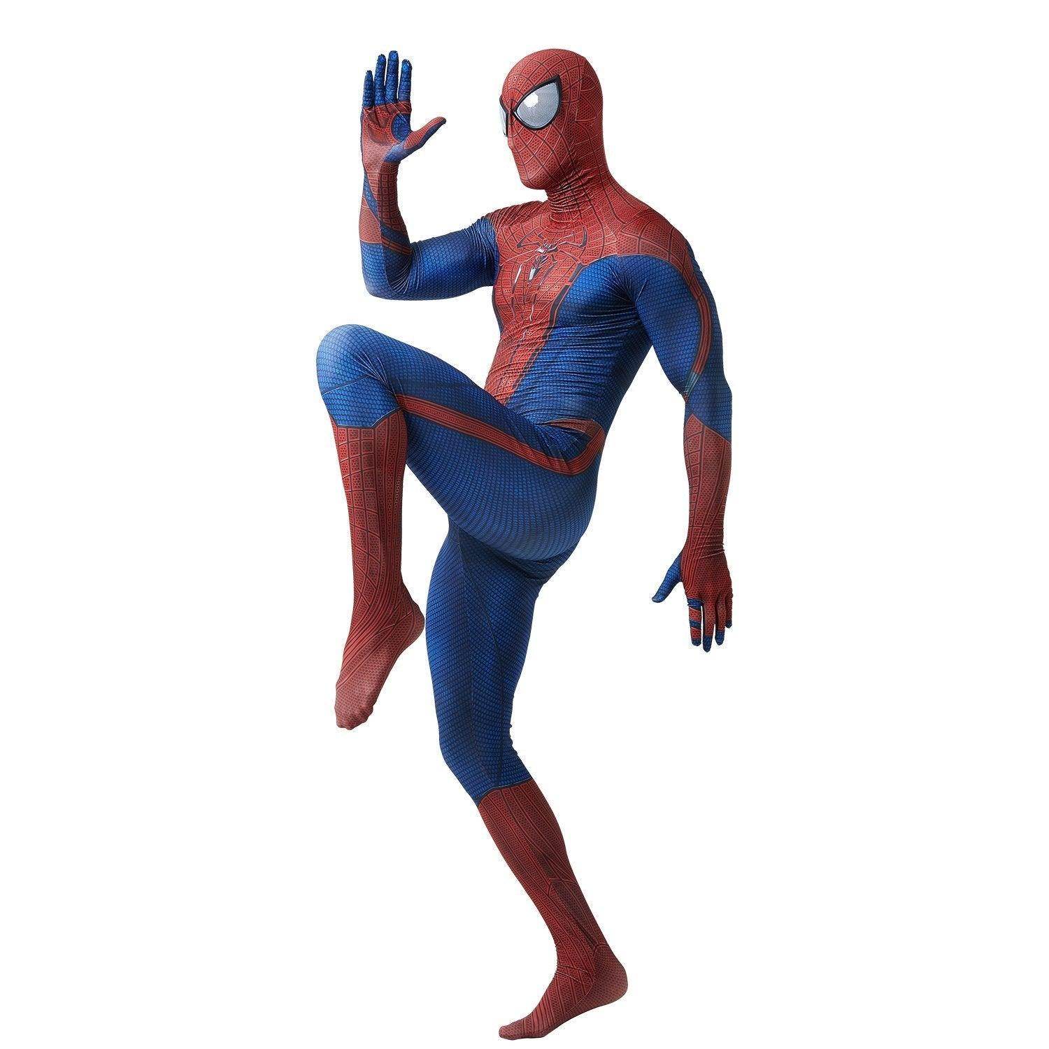 The Amazing Spider-Man Peter Parker Cosplay Costume with Black Eyes - Ecosfun