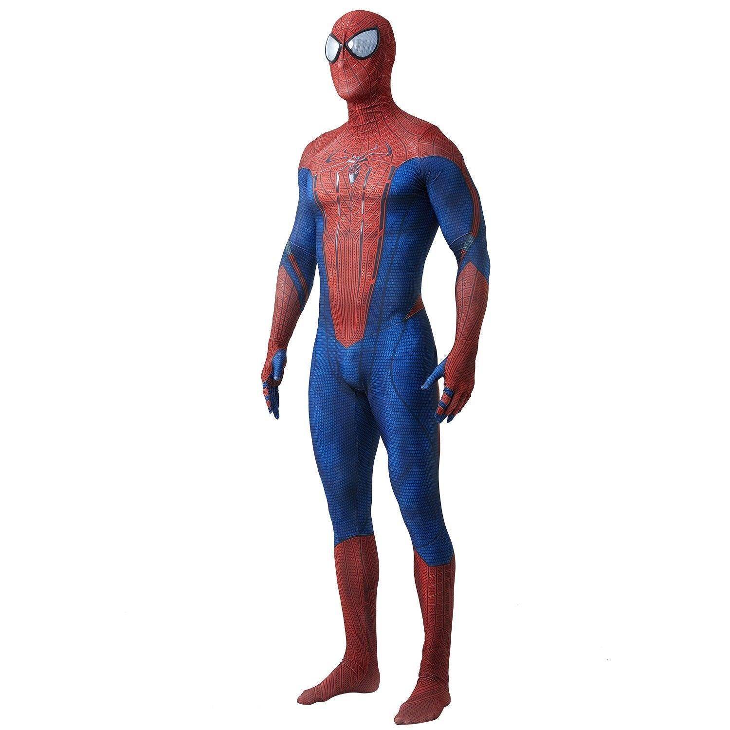 The Amazing Spider-Man Peter Parker Cosplay Costume with Black Eyes - Ecosfun
