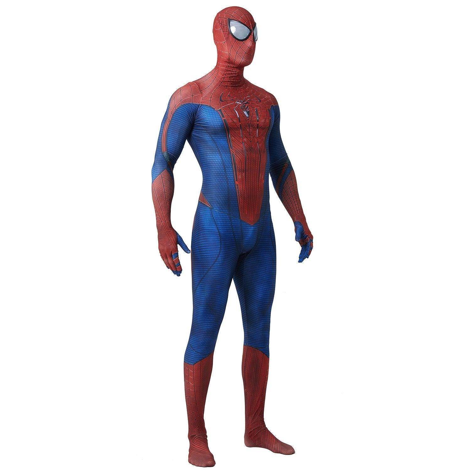 The Amazing Spider-Man Peter Parker Cosplay Costume with Black Eyes - Ecosfun