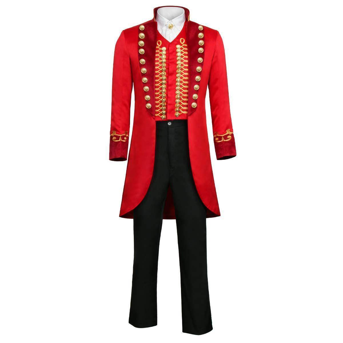 The Greatest Showman Cosplay Costume P.T. Barnum Red Suit - Ecosfun