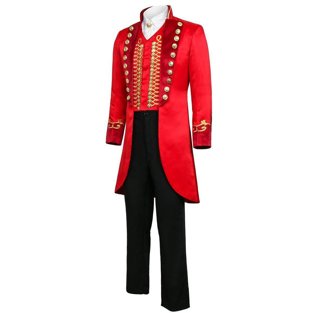 The Greatest Showman Cosplay Costume P.T. Barnum Red Suit - Ecosfun