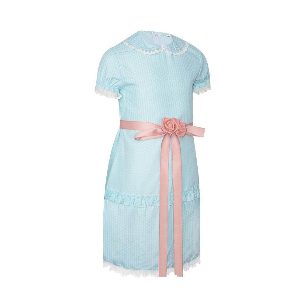 The Shining Twin Girls Cosplay Costume Halloween Dress for Kids - Ecosfun