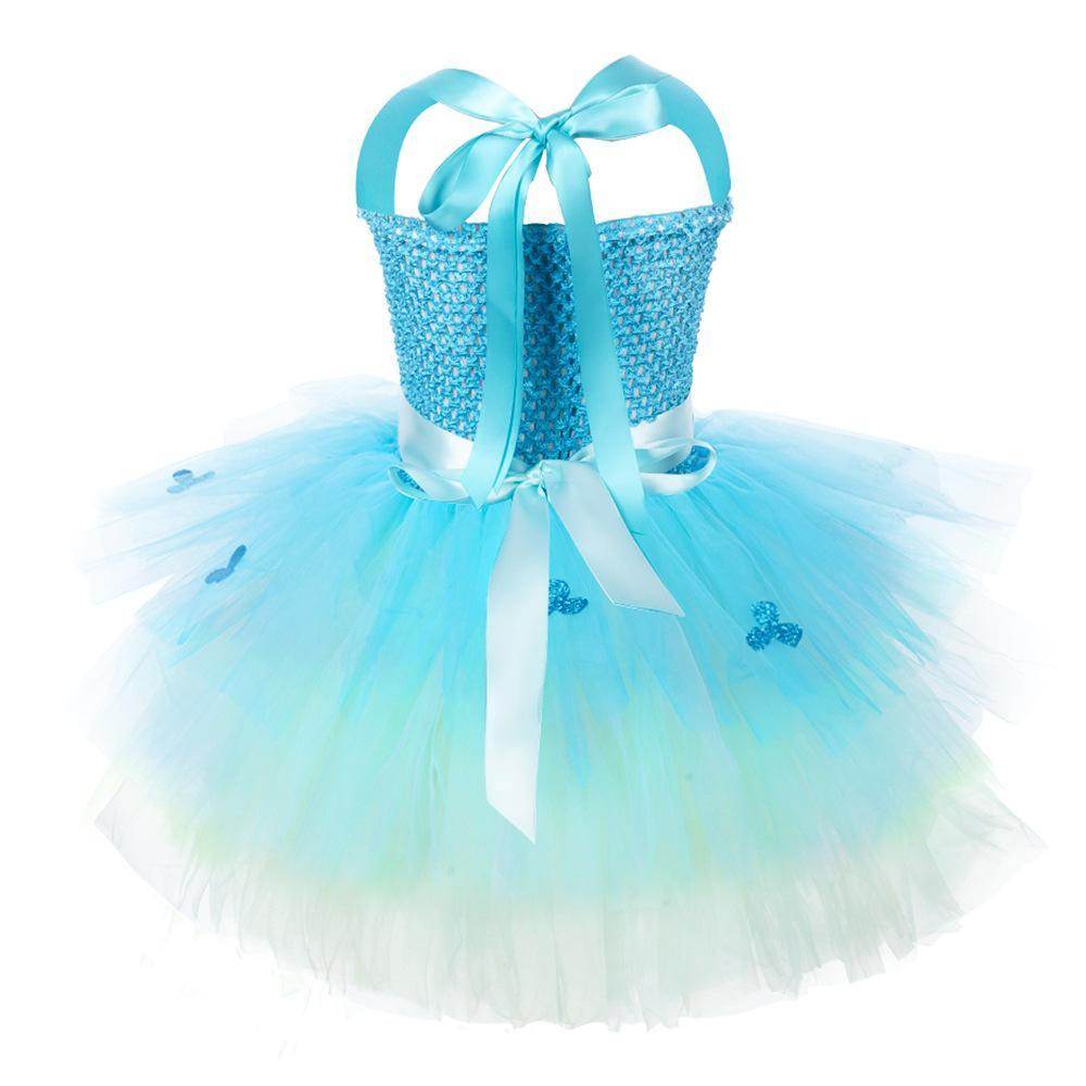 Trolls Girls gown Princess Poppy dress Birthday party ball - Ecosfun