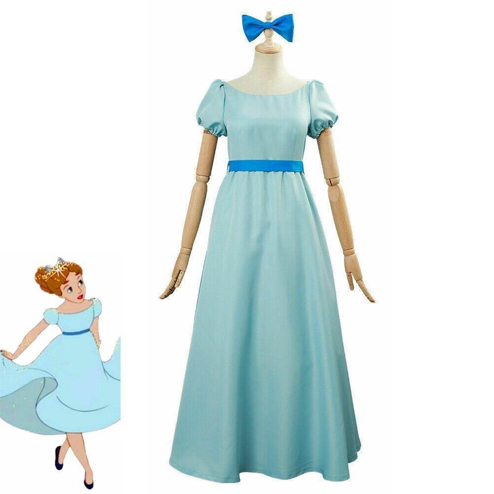 Wendy Darling Peter Pan Cosplay Costume Princess Dress for Women - Ecosfun