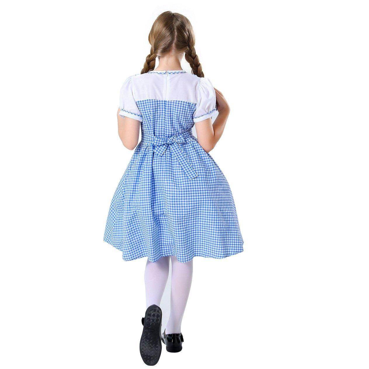 Wizard of Oz Dorothy Costume Dress Maid Alice for Girls Women - Ecosfun