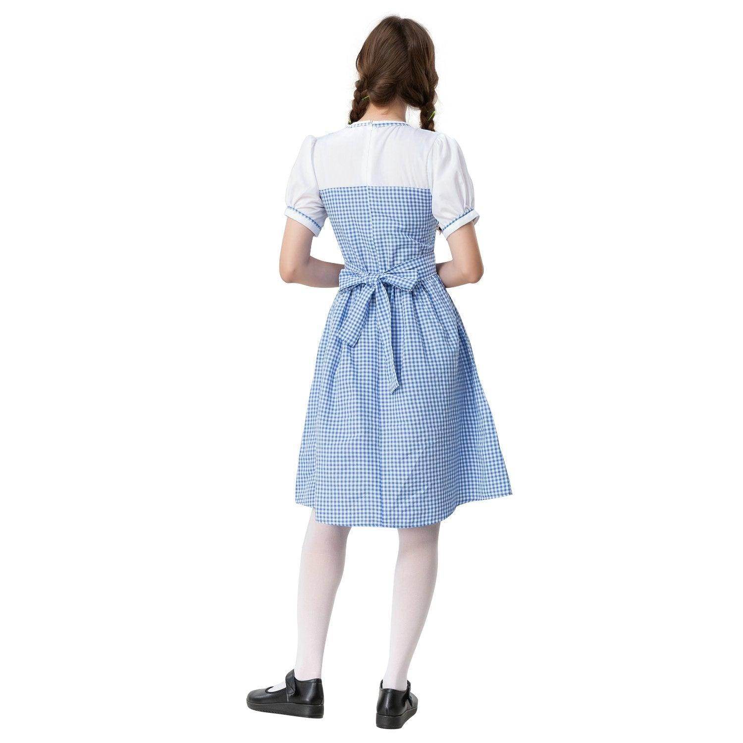 Wizard of Oz Dorothy Costume Dress Maid Alice for Girls Women - Ecosfun