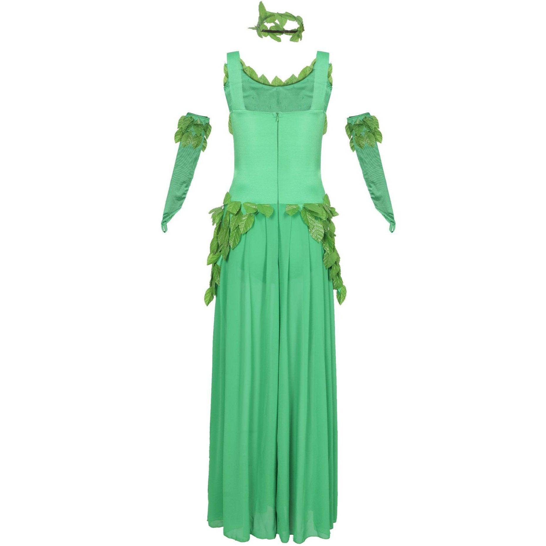Women's Deuxe Poison lvy Costume long dress Halloween - Ecosfun