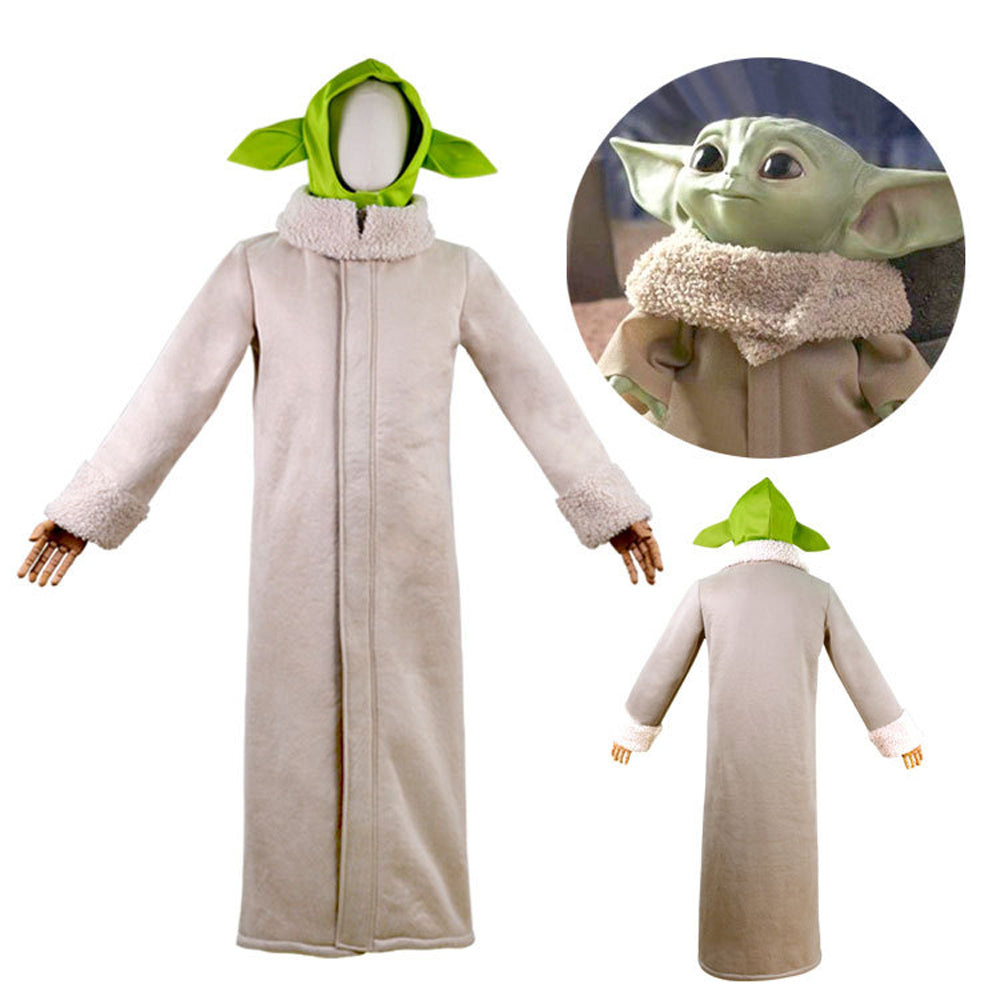 Baby Yoda Cosplay Costume Robe Hat Outfits Carnival Suit