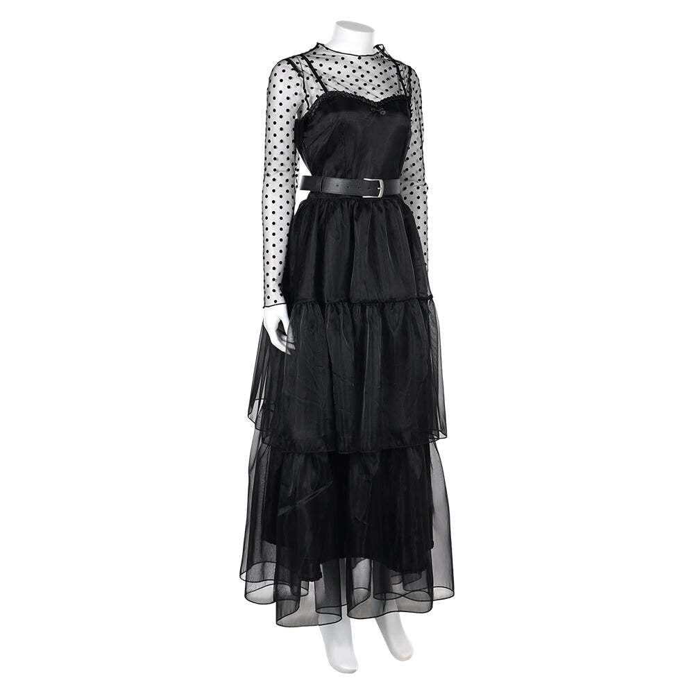 Lisa Frankenstein Misty Cosplay Costume Women Black Dress Party Carnival
