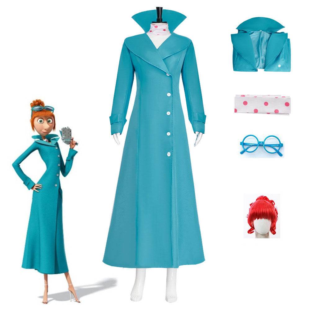 Despicable Me Lucy Cosplay Costume Dress Outfits Carnival Suit - Ecosfun