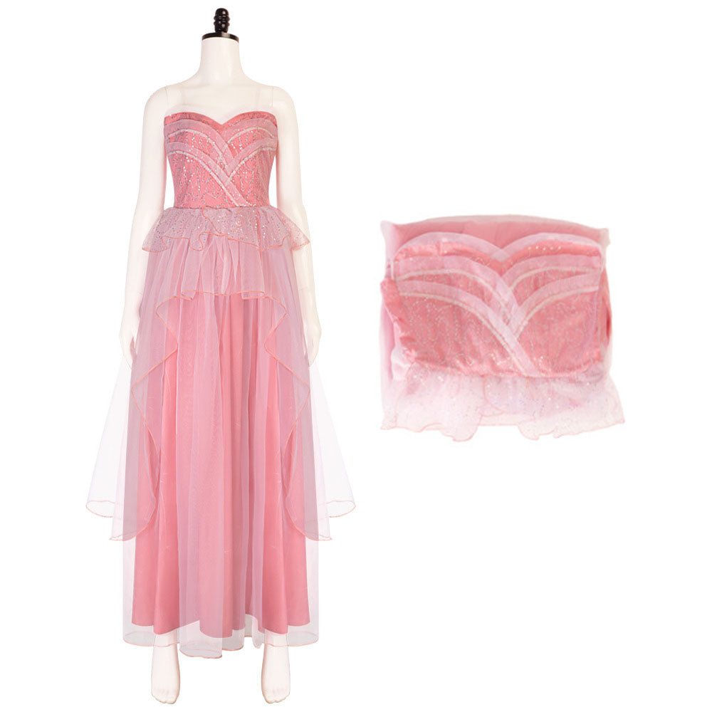 Wicked Glinda Pink Women Dress Outfit Carnival Cosplay Costume