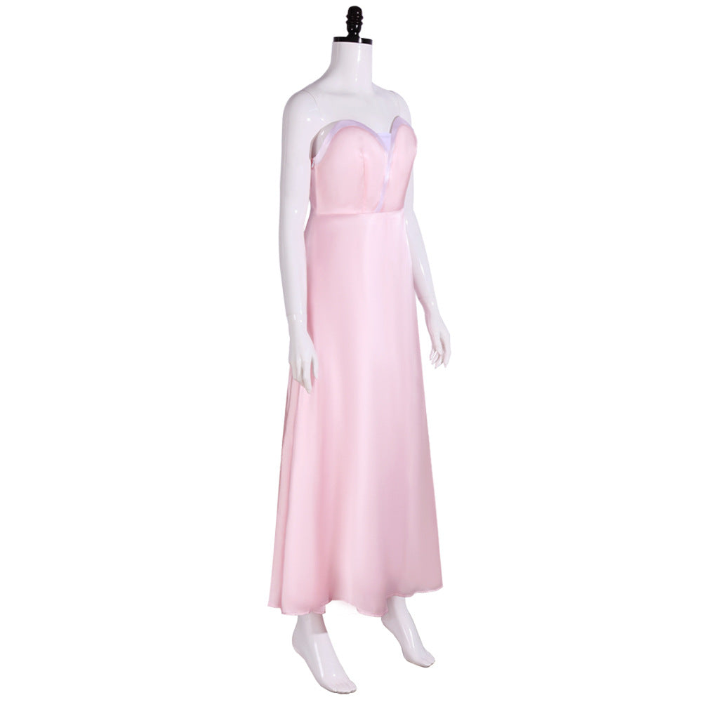 Wicked Glinda Women Pink Suspender Dress Outfit Carnival Cosplay Costume
