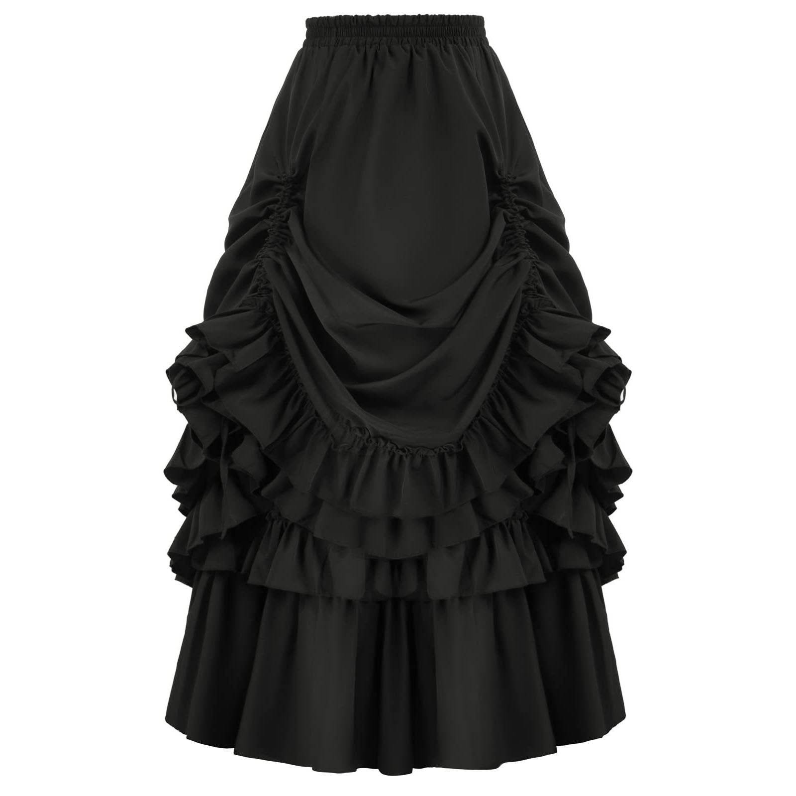 Medieval Retro Style Women's Waist Dance Skirt Dress