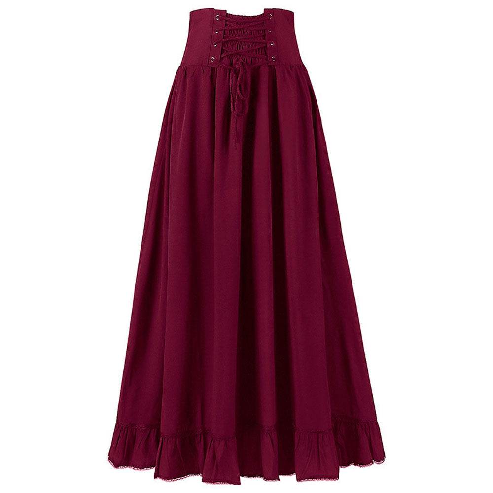 Medieval Women's Retro Style Waist Dance Skirt Dress