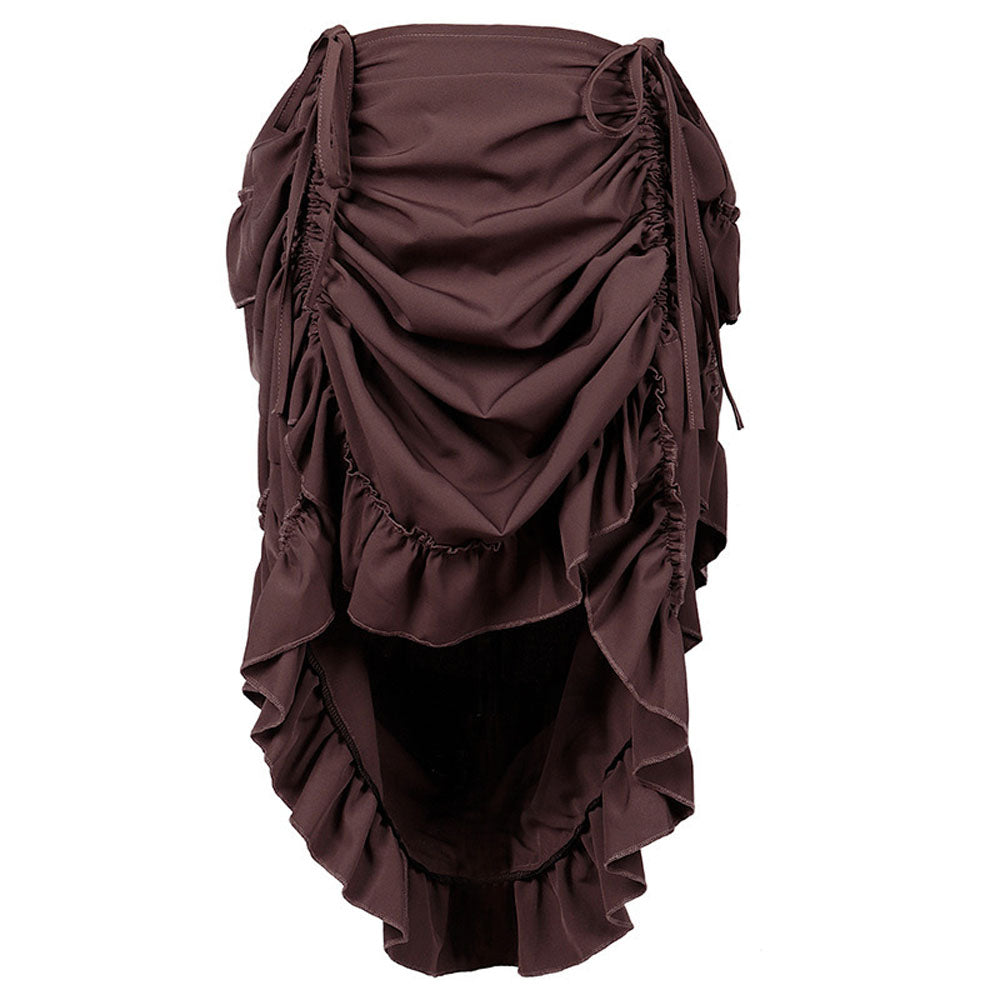 Medieval Women's Retro Style Drawstring Waist Dance Skirt Dress