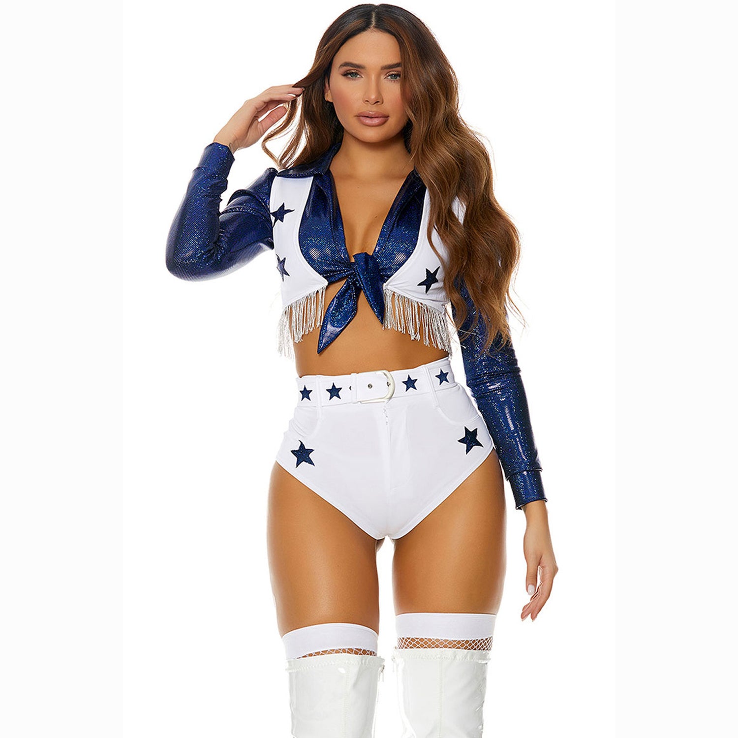 Cowgirl Rugby Football Cheerleader Costume for Women