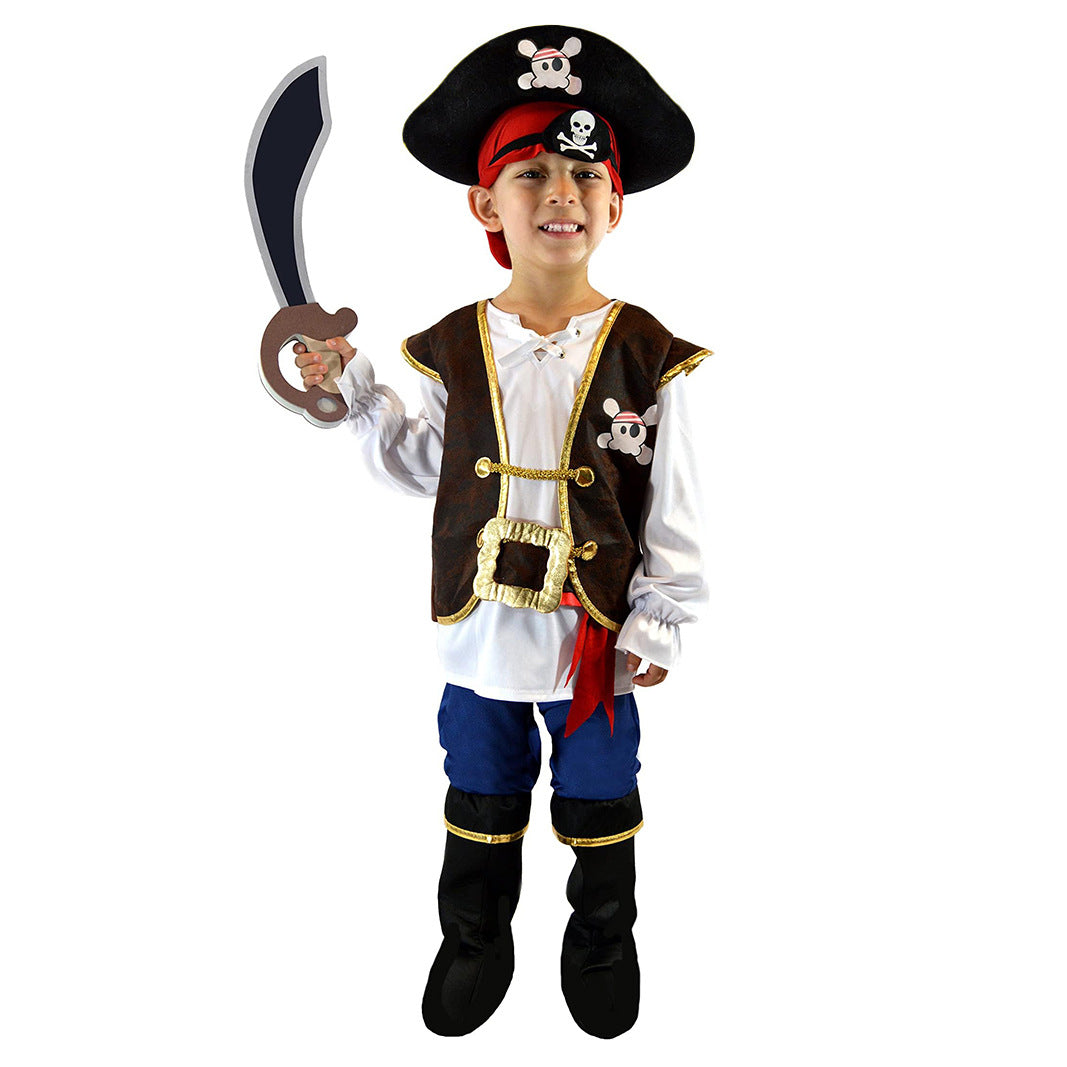 Halloween Kids Boys Girls Pirate Costume Set for Toddler Themed Party