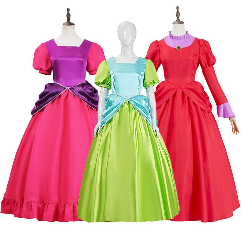 Cinderella cosplay costume elder and Second sister stage princess dress - Ecosfun