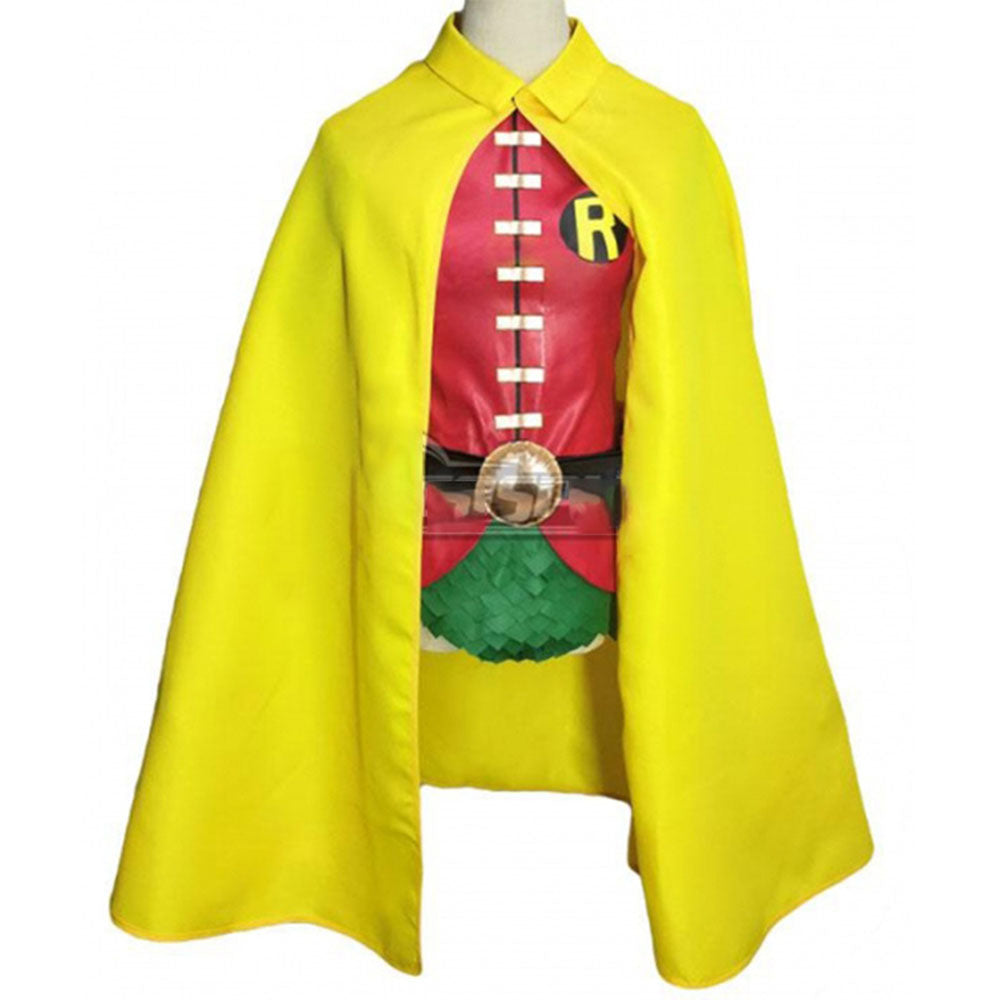 DC Teen Titans Robin Cosplay Anime Costume Halloween For Adult Full Set With Cape